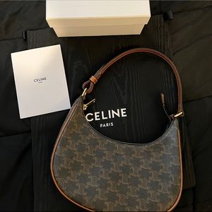 Celine Ava Triomphe Canvas Shoulder bag